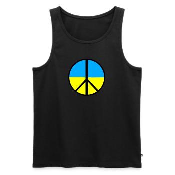 Frieden - Ukraine - Männer Premium Bio Tank Top - Schwarz - Vorne - Michal (187cm)