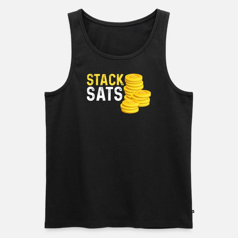 Stack sats - Männer Premium Bio Tank Top - Schwarz