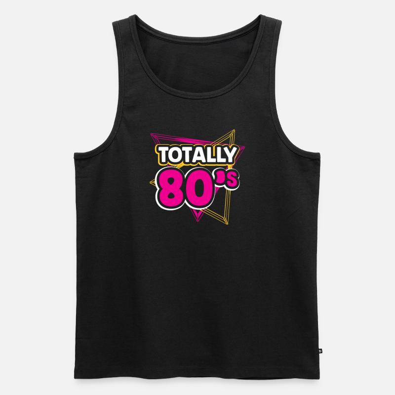 TOTALLY 80'S - Männer Premium Bio Tank Top - Schwarz