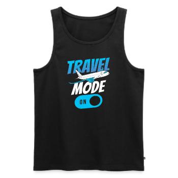 Mode de déplacement - Débardeur bio Premium Homme - noir - Devant - Michal (187cm)