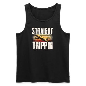 Trébuchement droit - Débardeur bio Premium Homme - noir - Devant - Michal (187cm)