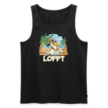Loppt Bird - Männer Premium Bio Tank Top - Schwarz - Vorne - Michal (187cm)