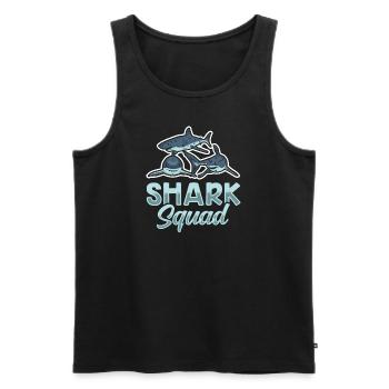 Escouade de requins - Débardeur bio Premium Homme - noir - Devant - Michal (187cm)