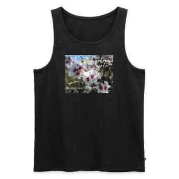 Almendras en flor - Mandelblüte auf Teneriffa - Männer Premium Bio Tank Top - Schwarz - Vorne - Michal (187cm)