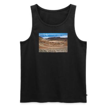 Montaña Blanca Teneriffa - Männer Premium Bio Tank Top - Schwarz - Vorne - Michal (187cm)