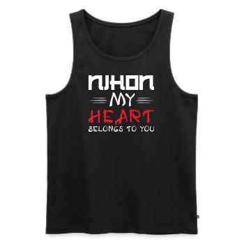 Nihon my heart belongs to you - Männer Premium Bio Tank Top - Schwarz - Vorne - AI Model Male 178 light (178cm)