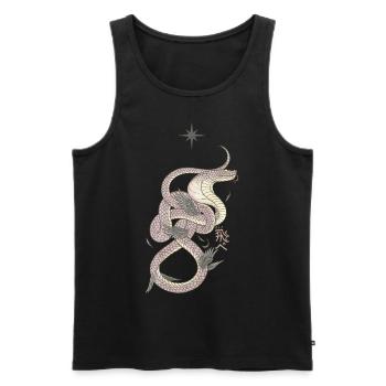 FLY II - Men's Premium Organic Tank Top - black - Front - AI Model Male 178 light (178cm)