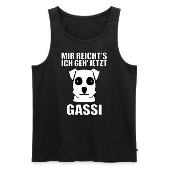 Mir reicht's ich geh jetzt Gassi - Männer Premium Bio Tank Top - Schwarz - Vorne - AI Model Male 178 light (178cm)