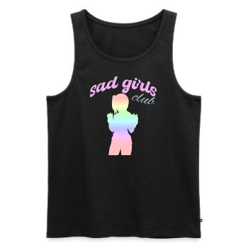 Sad Girls Club Anime T-Shirt - Men's Premium Organic Tank Top - black - Front - Michal (187cm)