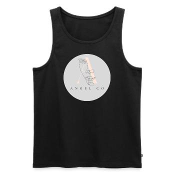 Angel Co - Männer Premium Bio Tank Top - Schwarz - Vorne - Michal (187cm)