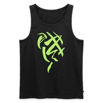 Pattern - Mystical / Vintage Vector Graphic - Men's Premium Organic Tank Top - black - Front - AI Model Male 178 light (178cm)