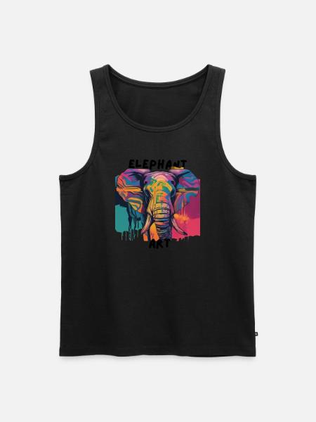 Africa Steppe and Animals - Men's Premium Organic Tank Top - black