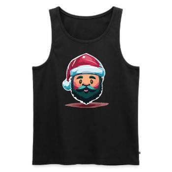 Weihnachtsmann - Männer Premium Bio Tank Top - Schwarz - Vorne - Michal (187cm)