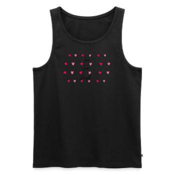 Love - Live - Laugh - Männer Premium Bio Tank Top - Schwarz - Vorne - Michal (187cm)