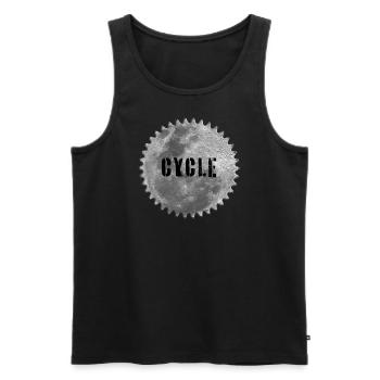 moon cycle ride - Men's Premium Organic Tank Top - black - Front - Michal (187cm)