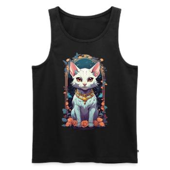 Cute Goth Cat Aesthetic Design - Men's Premium Organic Tank Top - black - Front - AI Model Male 178 light (178cm)