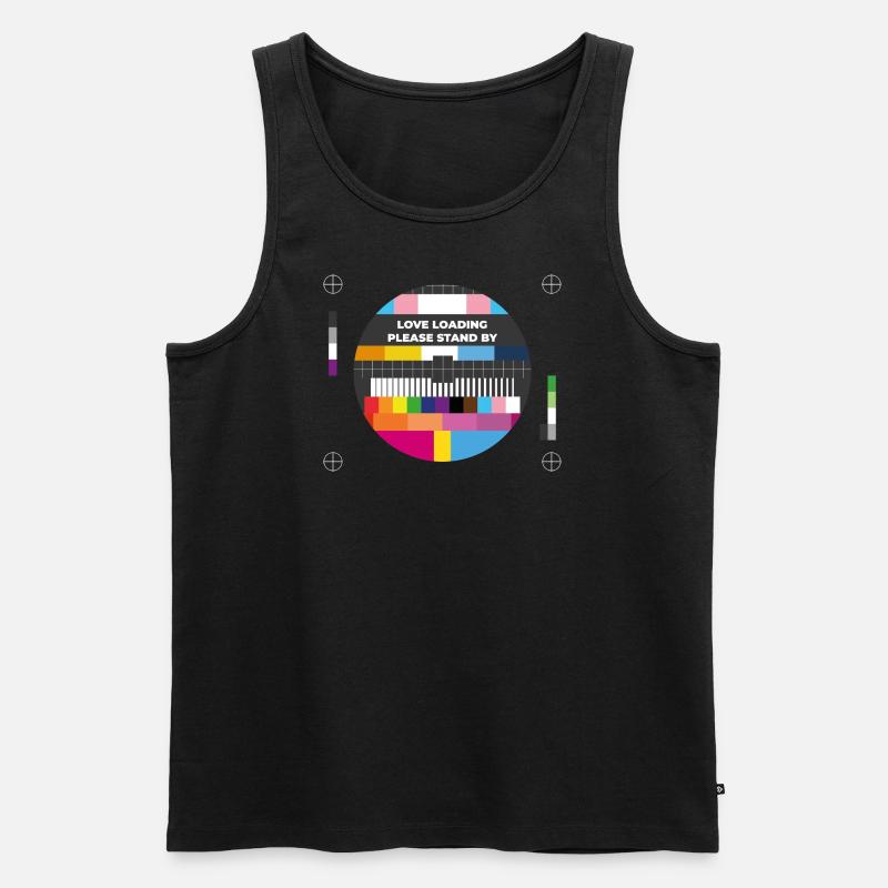 LOVE LOADING Please stand by. - Männer Premium Bio Tank Top - Schwarz