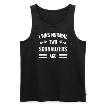 Ich war normal vor zwei Schnauzern Schnauzer - Männer Premium Bio Tank Top - Schwarz - Vorne - Michal (187cm)