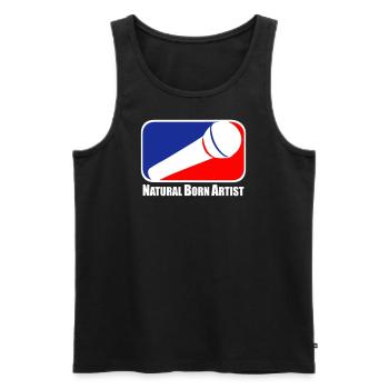 NBArtist Natural Born Artist Vollblutmusiker - Männer Premium Bio Tank Top - Schwarz - Vorne - AI Model Male 178 light (178cm)