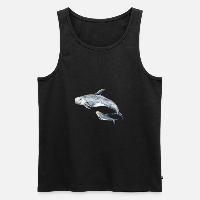 Risso - Grampus Dolphin - Dauphin Risso - Débardeur bio Premium Homme - noir