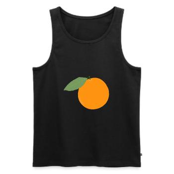 Orange fruit fruit gift gift idea - Men's Premium Organic Tank Top - black - Front - AI Model Male 178 light (178cm)