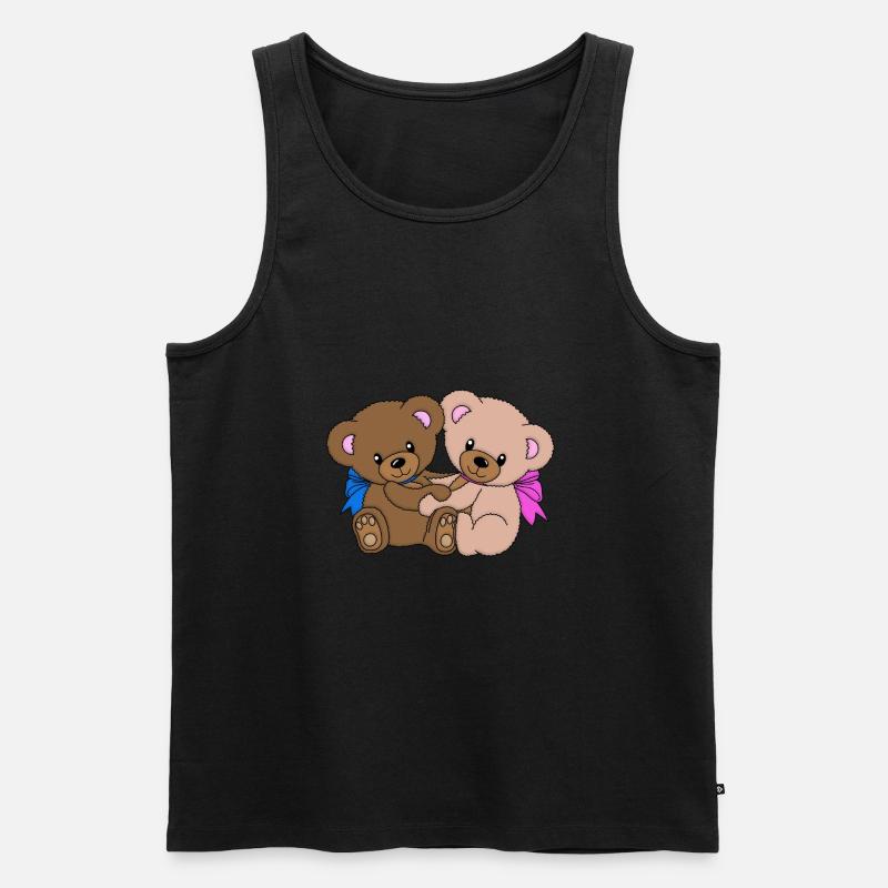 süße Teddys - Männer Premium Bio Tank Top - Schwarz