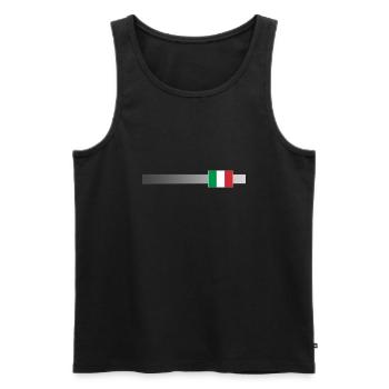 Bannière et drapeau Italie - Débardeur bio Premium Homme - noir - Devant - Michal (187cm)