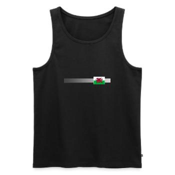 Bannière et drapeau du Pays de Galles - Débardeur bio Premium Homme - noir - Devant - Michal (187cm)