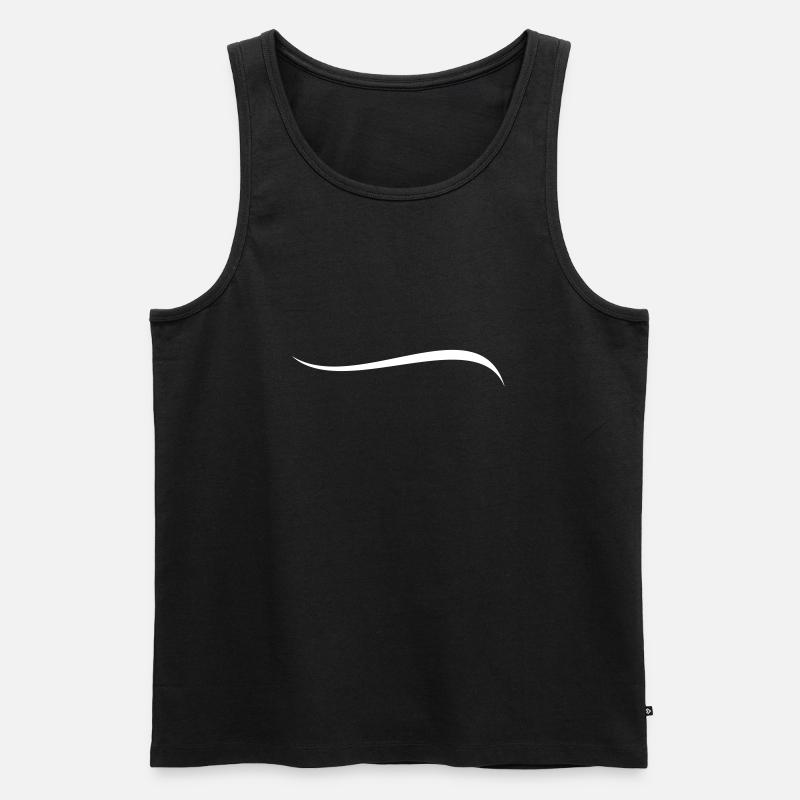 Gebogene Linie Dekor - Männer Premium Bio Tank Top - Schwarz