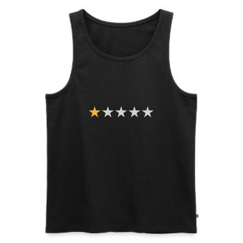 1-Sterne-Bewertung - 1-Sterne-Bewertung leer - Männer Premium Bio Tank Top - Schwarz - Vorne - AI Model Male 178 light (178cm)