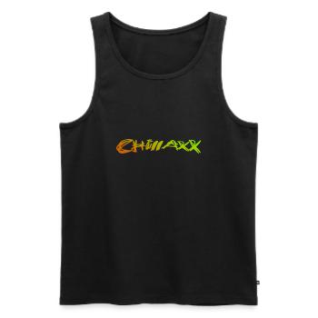 chillaxx - Männer Premium Bio Tank Top - Schwarz - Vorne - Michal (187cm)