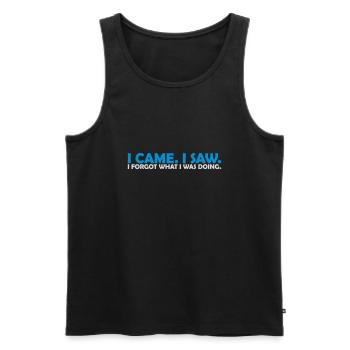 I came saw forget - Männer Premium Bio Tank Top - Schwarz - Vorne - AI Model Male 178 light (178cm)