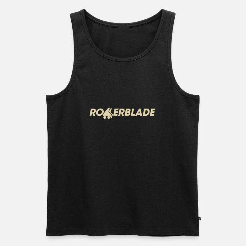 rollerblade logo hell - Männer Premium Bio Tank Top - Schwarz