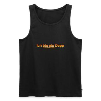 ich bin ein depp - Männer Premium Bio Tank Top - Schwarz - Vorne - AI Model Male 178 light (178cm)