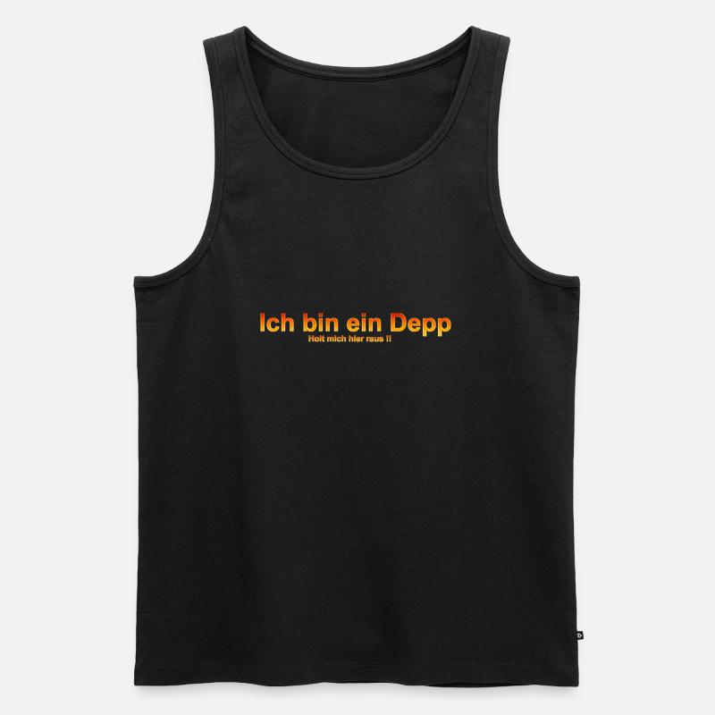 ich bin ein depp - Männer Premium Bio Tank Top - Schwarz