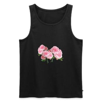 rosen roses blumen flowers garten garden3 - Männer Premium Bio Tank Top - Schwarz - Vorne - AI Model Male 178 light (178cm)