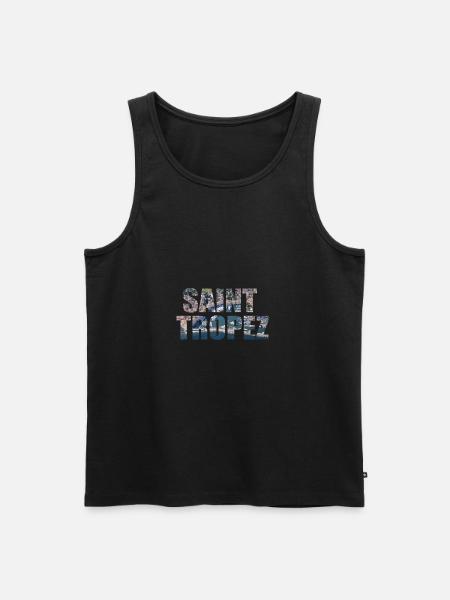 FRANCE SAINT TROPEZ - Men's Premium Organic Tank Top - black