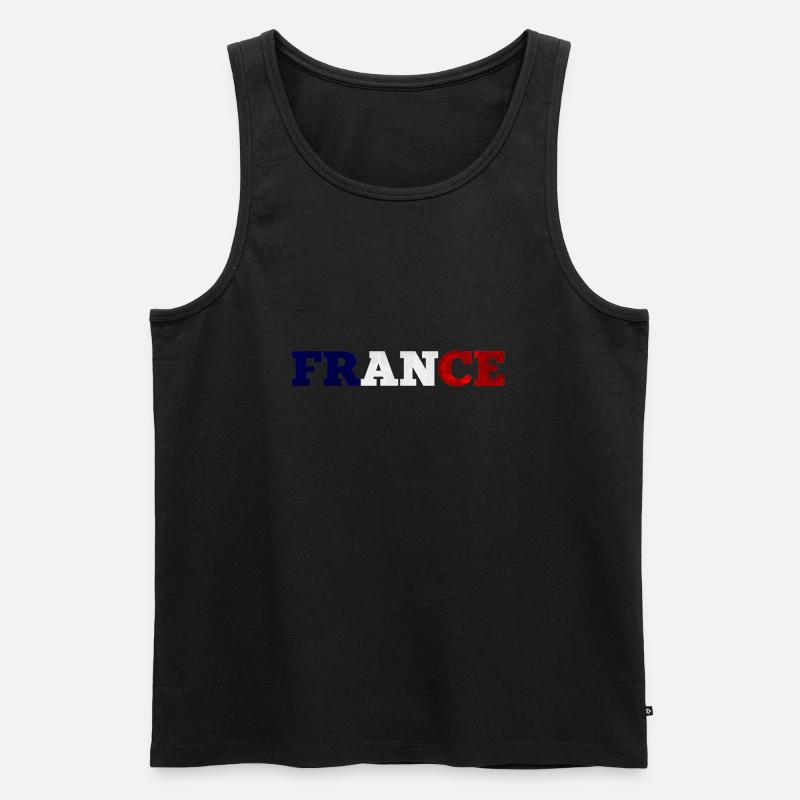 Frankreich - Männer Premium Bio Tank Top - Schwarz