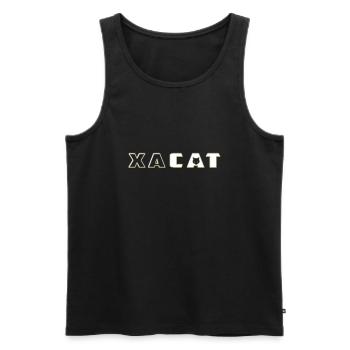 Xtra Animal Cat - Débardeur bio Premium Homme - noir - Devant - AI Model Male 178 light (178cm)