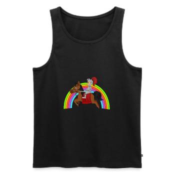 Ritter Knight - Männer Premium Bio Tank Top - Schwarz - Vorne - AI Model Male 178 light (178cm)