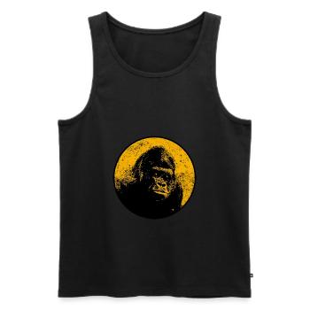 Gorilla silverback alpha gorilla - Men's Premium Organic Tank Top - black - Front - AI Model Male 178 light (178cm)