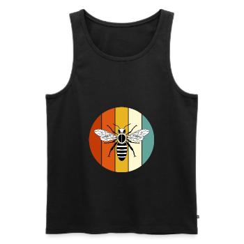 Bee - Men's Premium Organic Tank Top - black - Front - Michal (187cm)