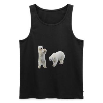 Eisbär - Männer Premium Bio Tank Top - Schwarz - Vorne - AI Model Male 178 light (178cm)