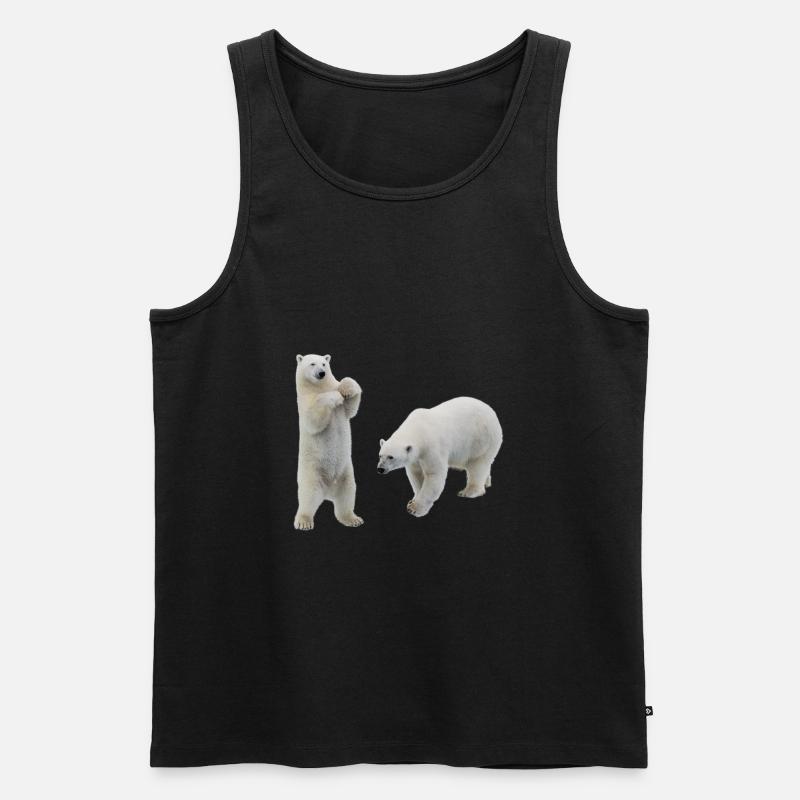 Eisbär - Männer Premium Bio Tank Top - Schwarz