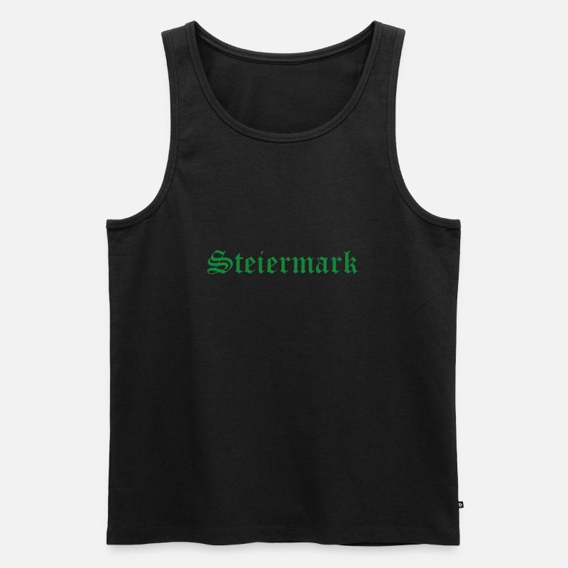 Steiermark - Männer Premium Bio Tank Top - Schwarz