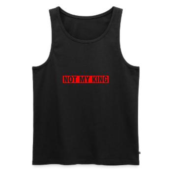 not my king - Not My King - Débardeur bio Premium Homme - noir - Devant - AI Model Male 178 light (178cm)
