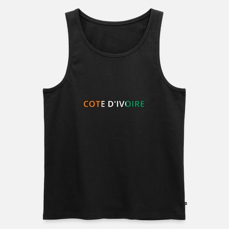 Flagge von Côte d'Ivoire - Männer Premium Bio Tank Top - Schwarz
