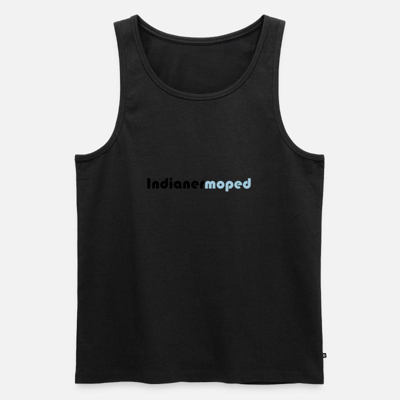 indianermoped - Männer Premium Bio Tank Top - Schwarz