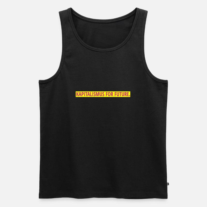 Kapitalismus for future. - Männer Premium Bio Tank Top - Schwarz