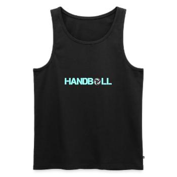 handball - Men's Premium Organic Tank Top - black - Front - AI Model Male 178 light (178cm)